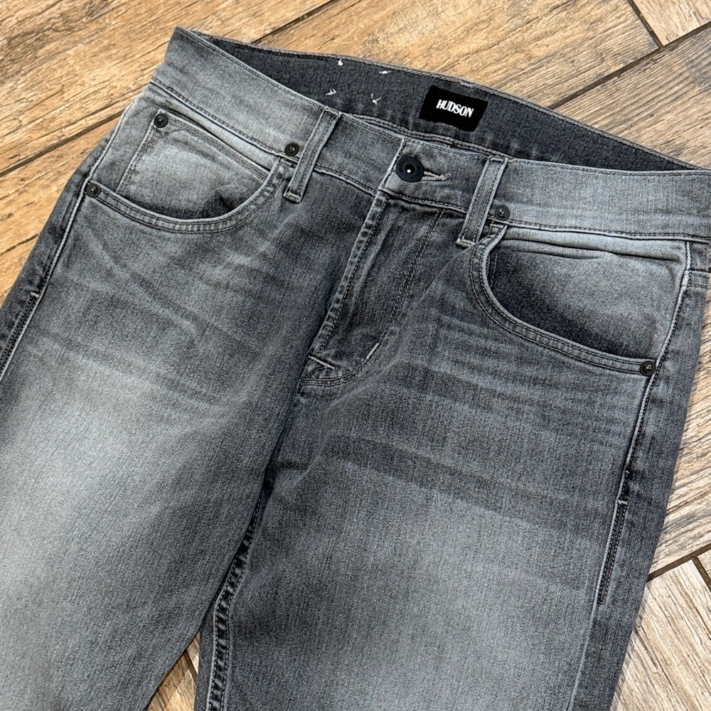Hudson Blake Slim Straight grey jeans men’s 30x34 - Picture 3 of 7